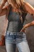 Floral Jacquard Square Neck Tank Top